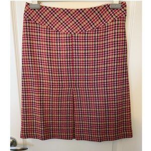 Gap Wool Skirt in Multicolour Plaid (Size US 4/waist 29"/length 22.25")
